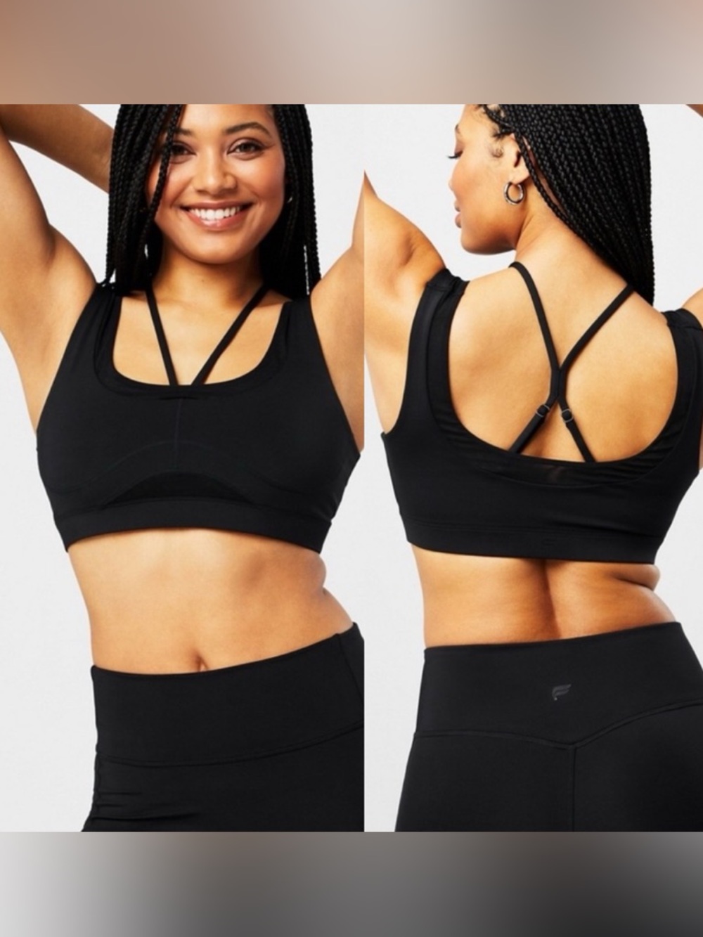 FABLETICS Bra Motion365+ Mesh Medium Impact Sports Bra In Black 🖤